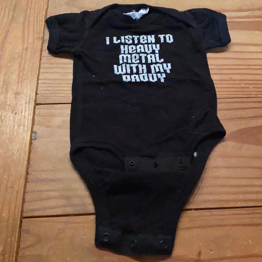 “I Listen to Heavy Metal With My Daddy” onesie
